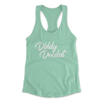 Diddy Doodat Womens Racerback Tank in Mint color